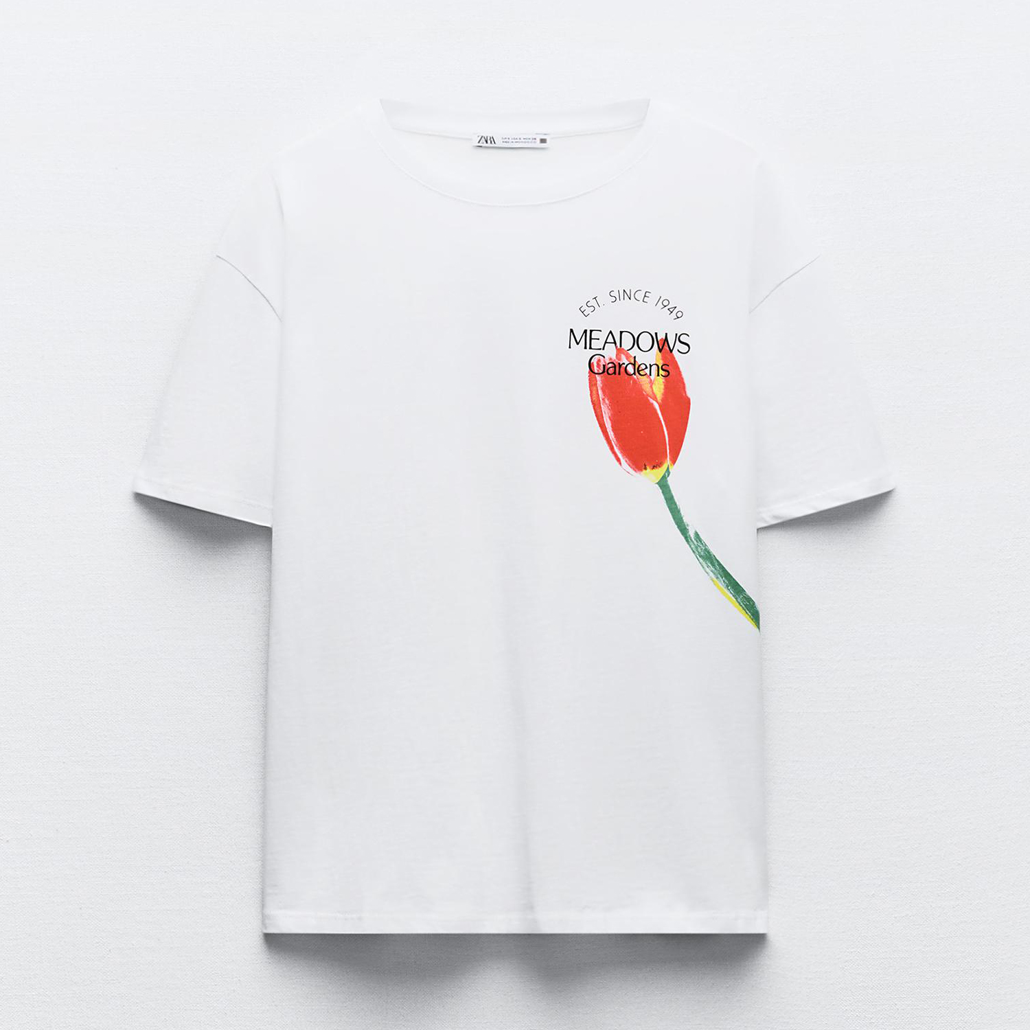 цена Футболка Zara With Thermochromic Flower, белый