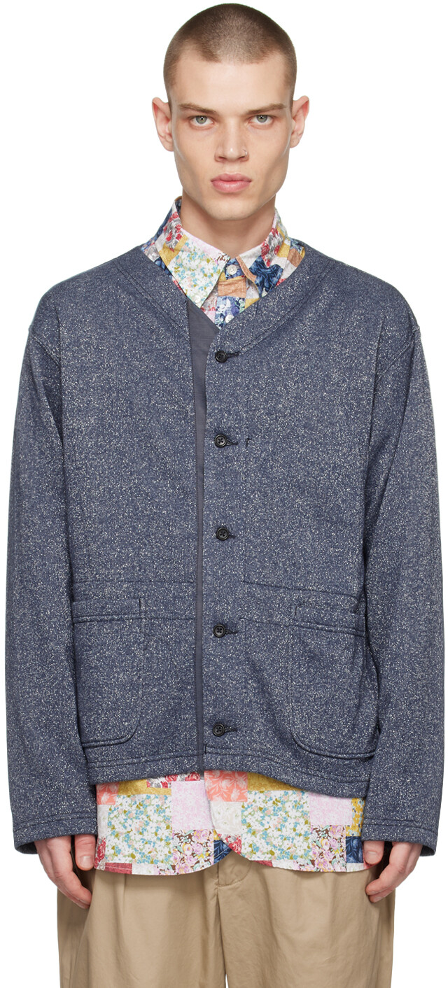 

Темно-синий кардиган с эффектом металлик Engineered Garments