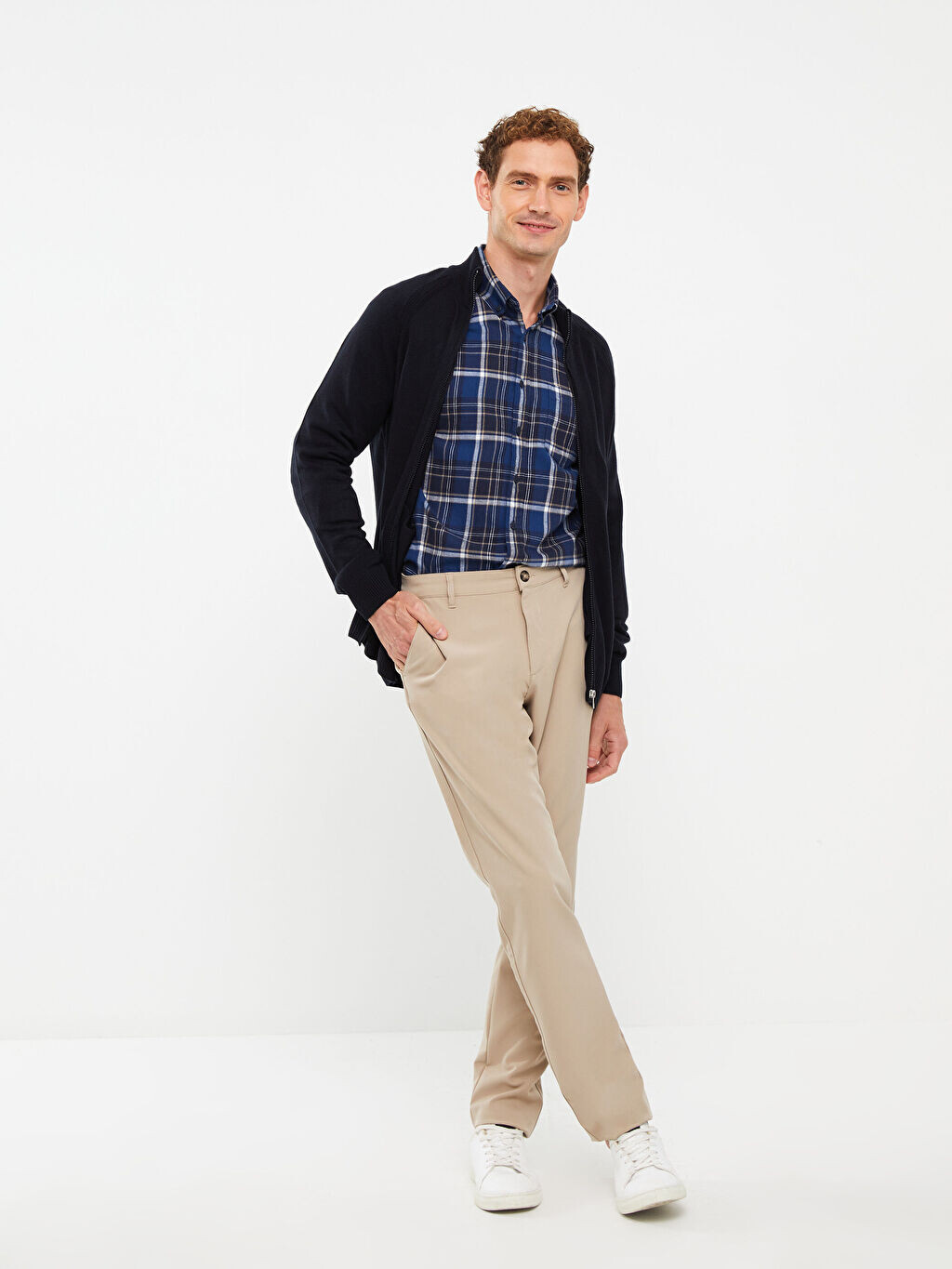 

Мужские брюки чинос Slim Fit из габардина LCWAIKIKI Classic, Серый