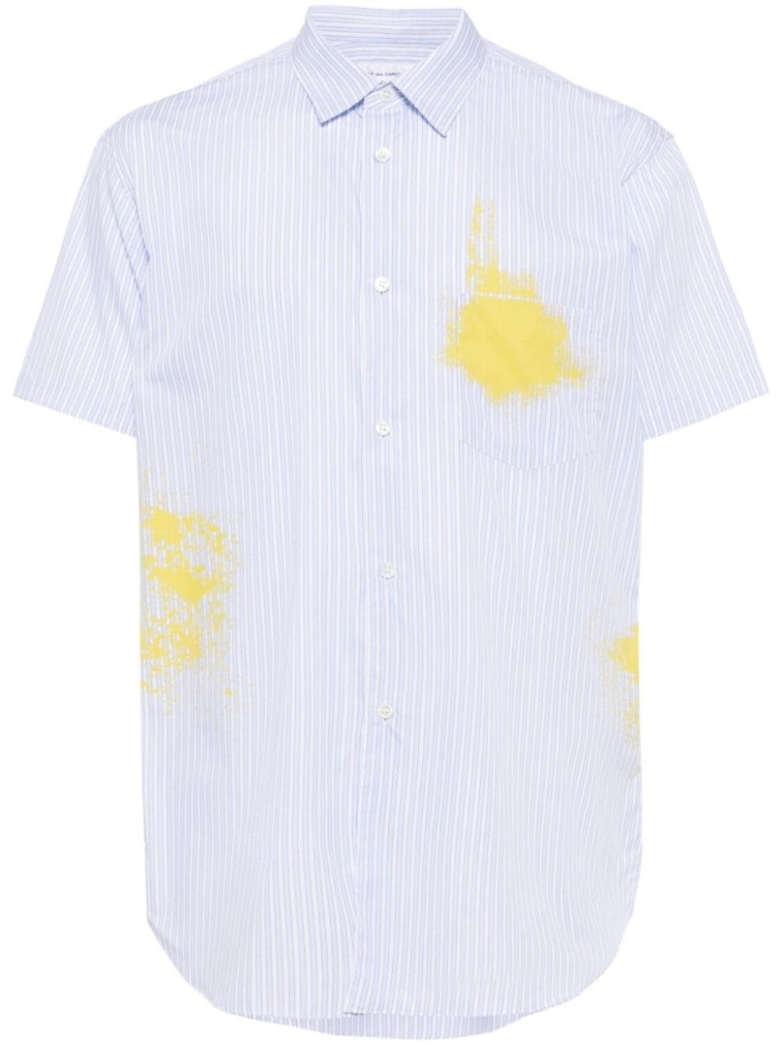 

Полосатая рубашка с эффектом разбрызганной краски Comme Des Garçons Shirt, синий