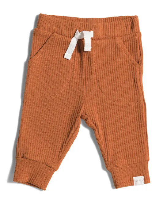 

Брюки в рубчик для младенцев для мальчиков Petit Lem, цвет Orange