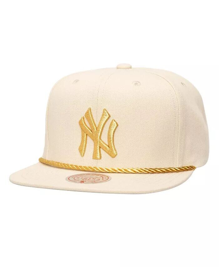 

Мужская кремовая бейсболка New York Yankees Golden Ivory Snapback Mitchell & Ness, бежевый