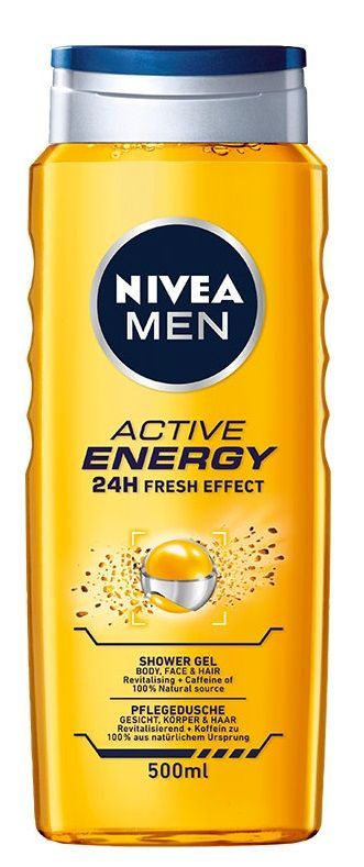Nivea Men Active Energy гель для душа, 500 ml кофеин бензоат натрия таб 100мг 10