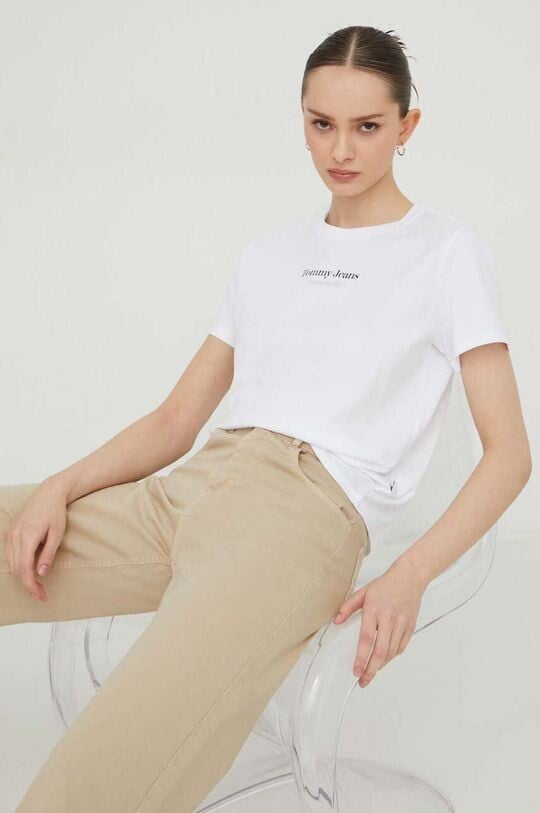 

Хлопковая футболка Tommy Jeans, белый
