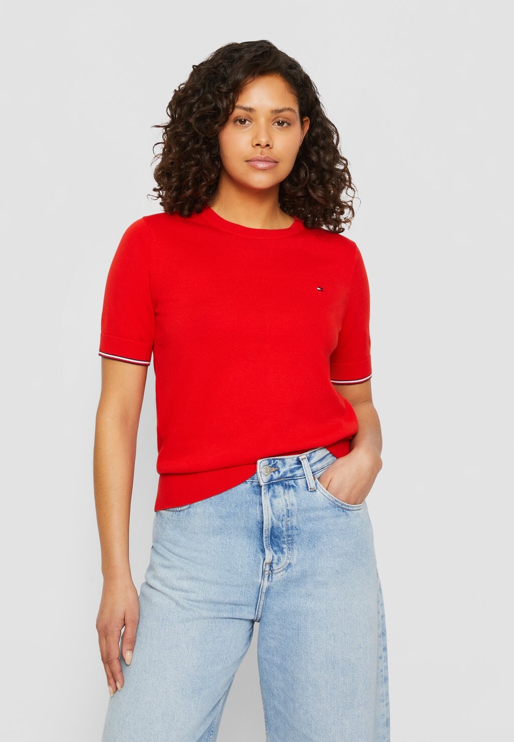 

Футболка базовая STITCH Tommy Hilfiger, цвет fierce red