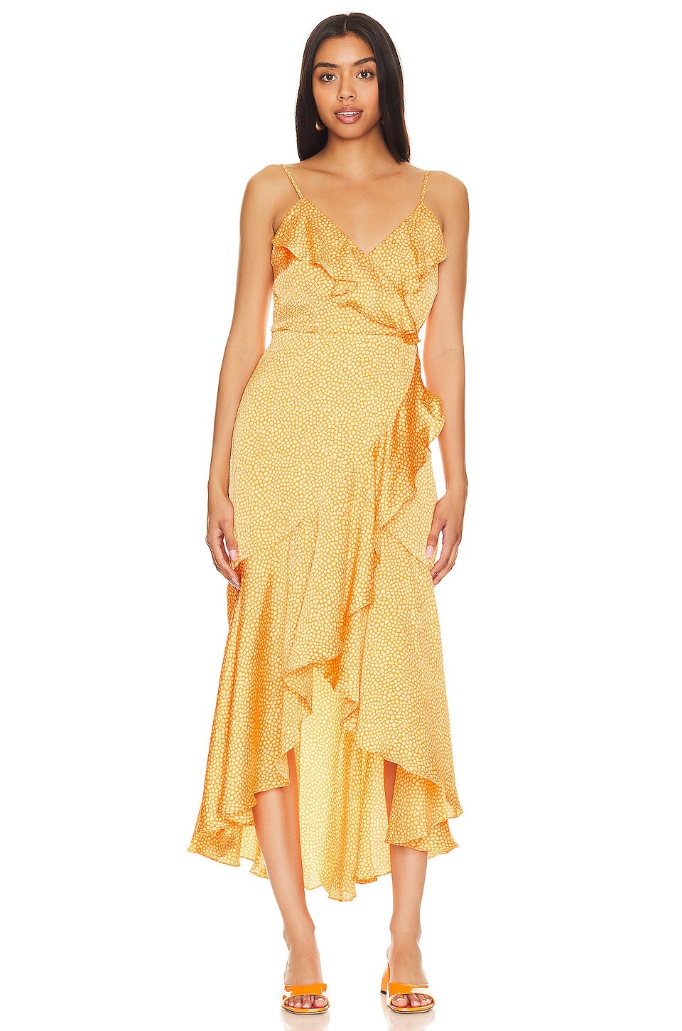 

Платье миди 1. STATE Twist Front Cut Out, цвет Russett