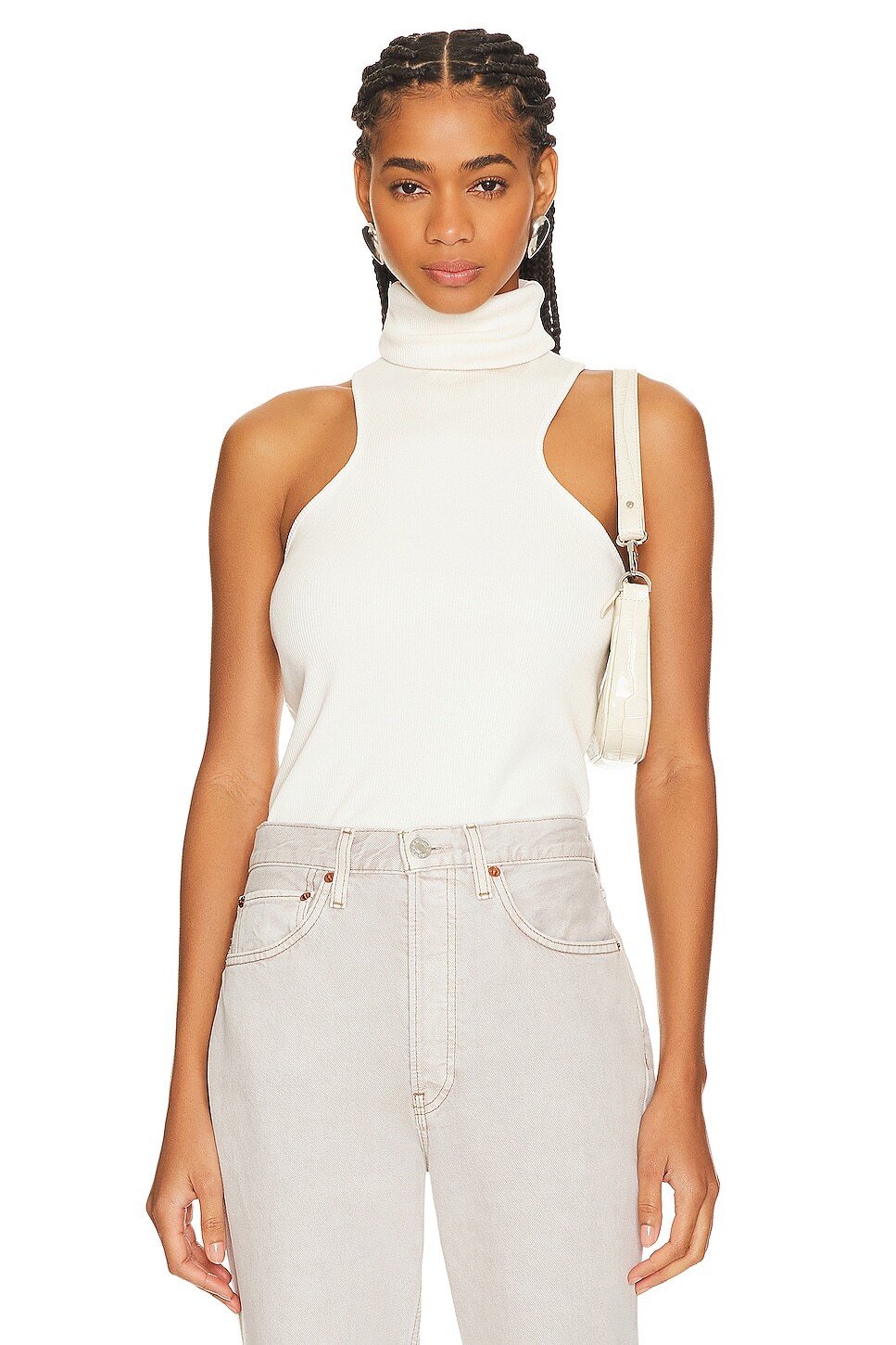 

Майка Lanston Turtleneck Racer, белый