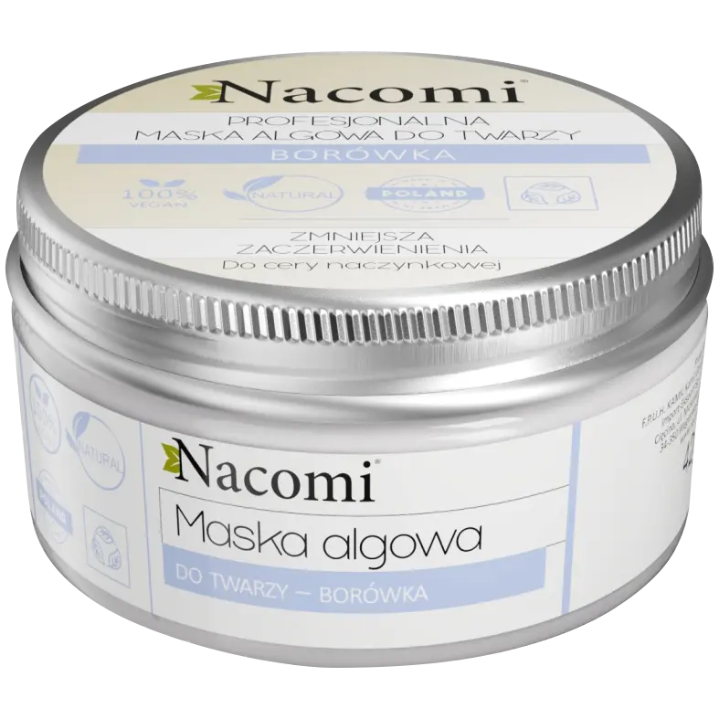 

Nacomi Professional Маска для лица из водорослей с черникой, уменьшающая покраснения, 40 г
