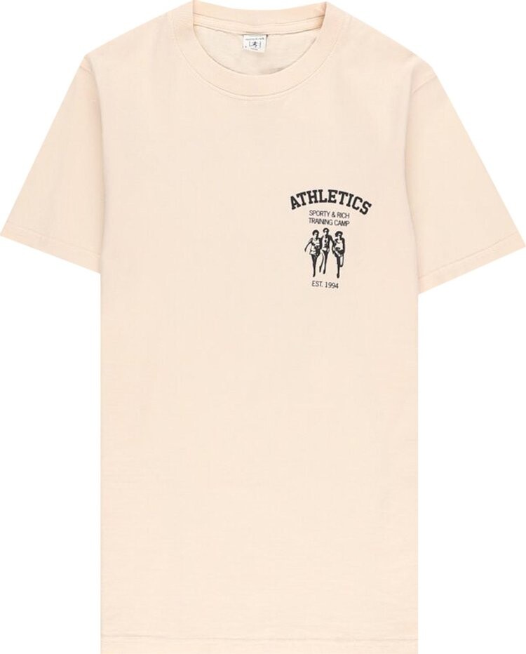 

Футболка Sporty & Rich Training Camp T-Shirt Cream/Black, кремовый