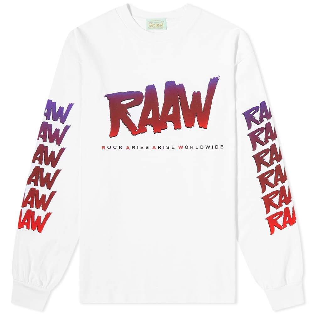 

Футболка Aries Long Sleeve Raww Tee, Белый
