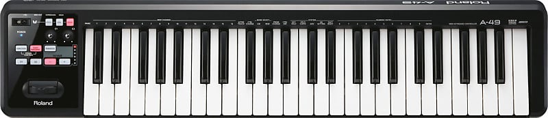 Roland A49BK 49-клавишный MIDI-клавиатурный контроллер черного цвета (A-49-BK) A49BK 49-Key MIDI Keyboard Controller in Black (A-49-BK) midi клавиатура 49 клавиш novation impulse 49