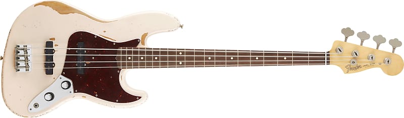 Бас-гитара Fender Flea Jazz, гриф из палисандра, бас-гитара Road Worn Shell Pink - MX19133265 Jazz Bass - фото