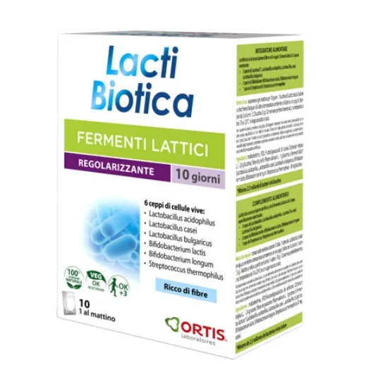 

Lactibiotica 10 пакетиков молочнокислых ферментов Ortis