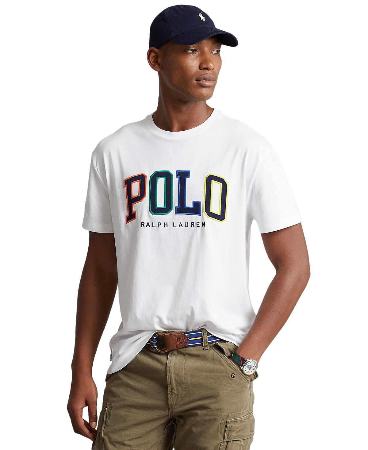 

Мужская классическая футболка из джерси с логотипом Polo Ralph Lauren, белый