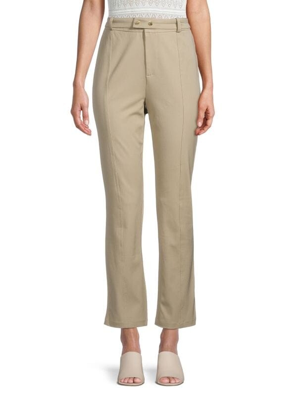 

Узкие брюки со швами H Halston Khaki