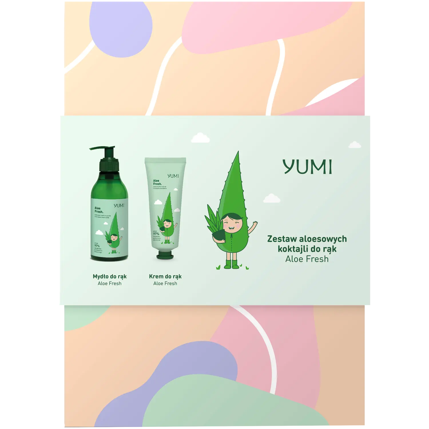 

Yumi Aloes набор: жидкое мыло для рук, 300 мл + крем для рук, 75 мл