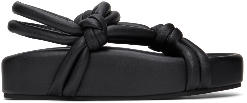 

Черные сандалии с ремешком на пятке с узлом MM6 Maison Margiela