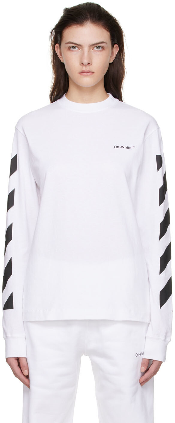 

Белая футболка с надписью Diag Off-White