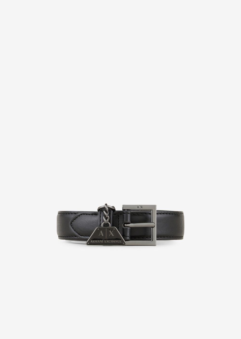 

Ремень с крокодиловым принтом Armani Exchange, черный