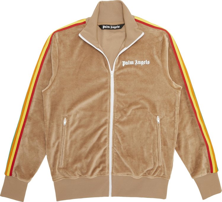 Куртка Palm Angels PA Rainbow Chenille Track Jacket 'Brown', коричневый куртка palm angels pa jaquard track jacket navy blue off white синий