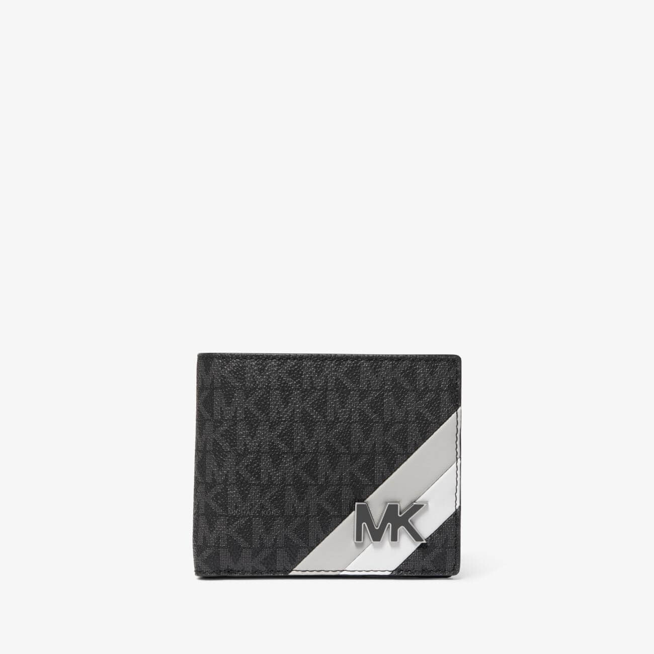 

Кошелек Michael Kors Hudson Logo Stripe Billfold, темно-серый
