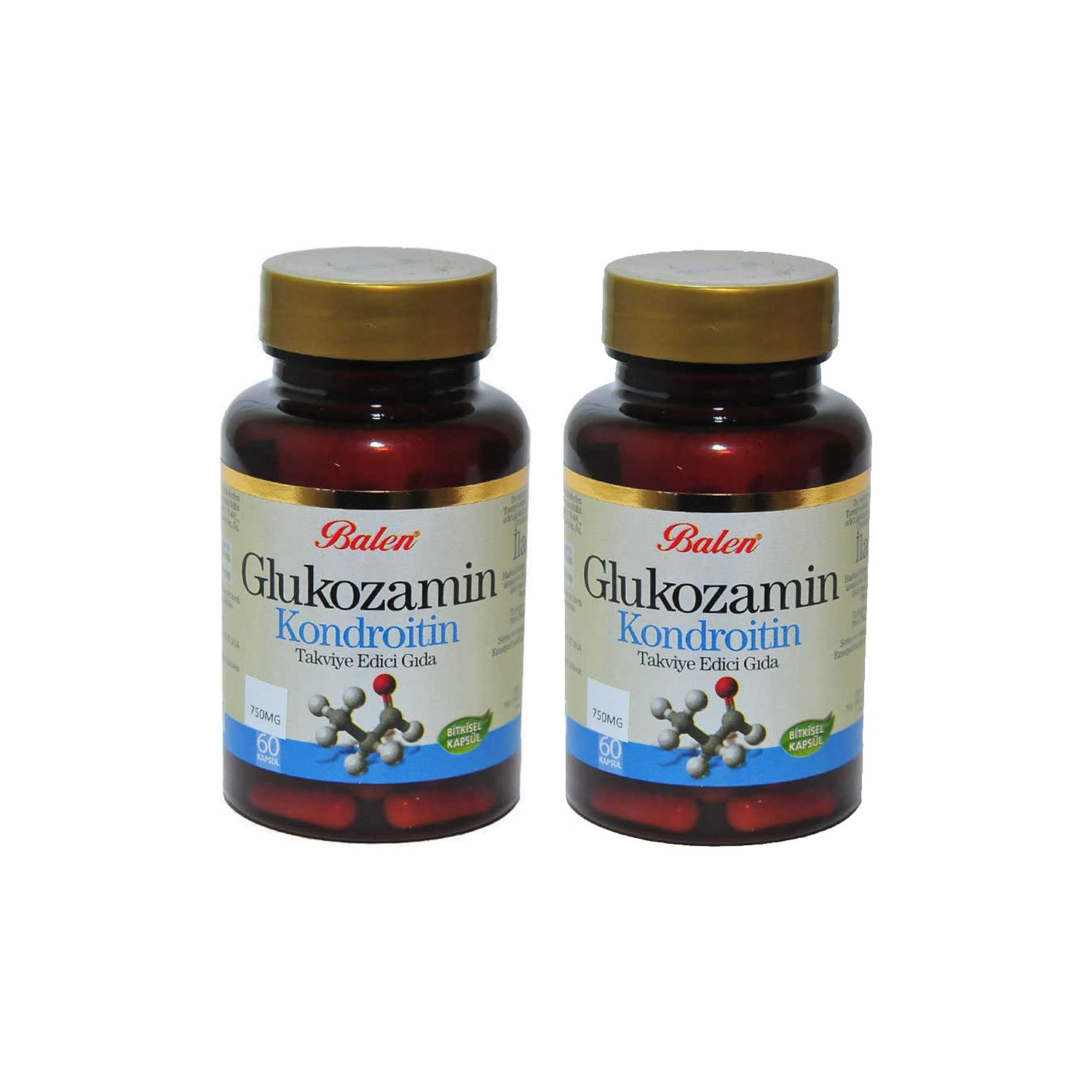 Активная добавка глюкозамин Balen Chondroitin, 60 капсул, 750 мг, 2 штуки grassberg lecithin 1200 mg 60 капсул