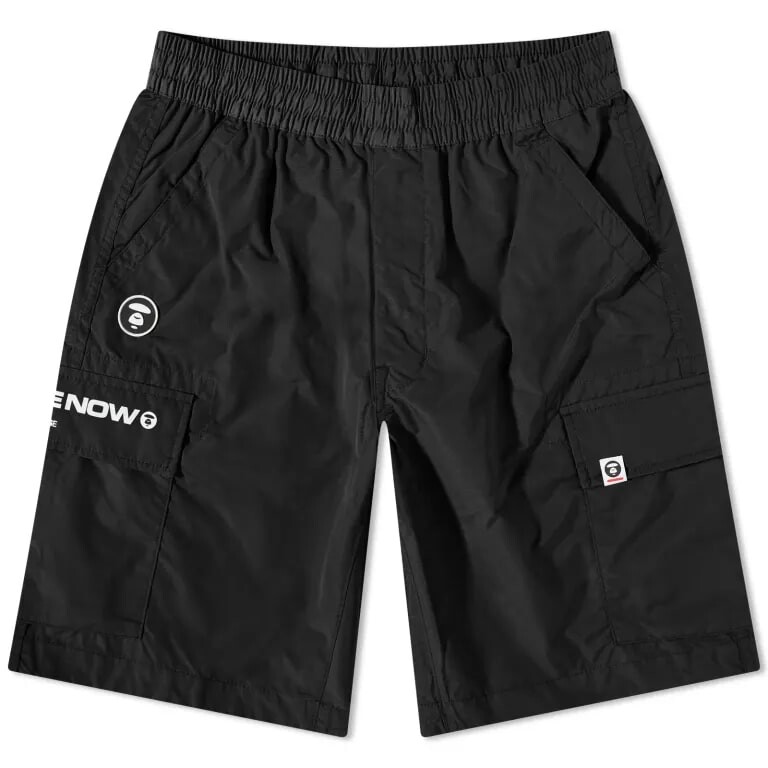 

Шорты Aape Now Silicon Badge Cargo, черный