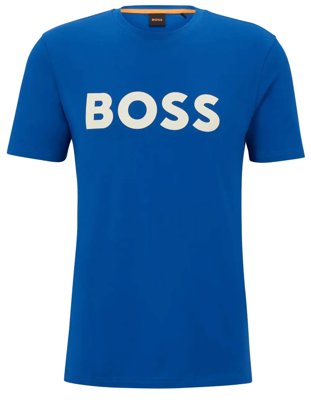 

Футболка Boss Cotton-jersey With Rubber-print Logo, синий