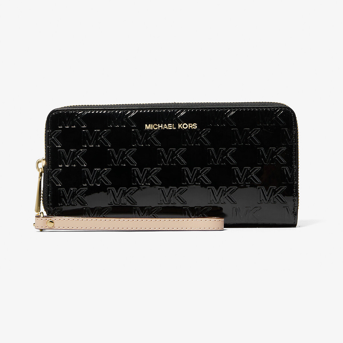 

Кошелек Michael Michael Kors Large Logo Embossed Patent Continental, черный