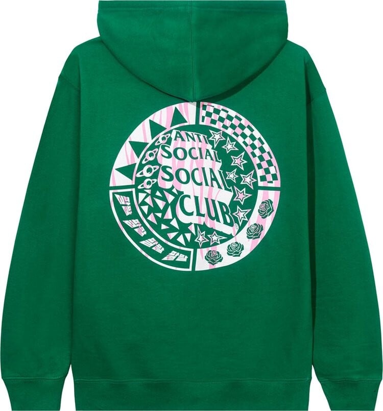 Green anti social social club hoodie sale