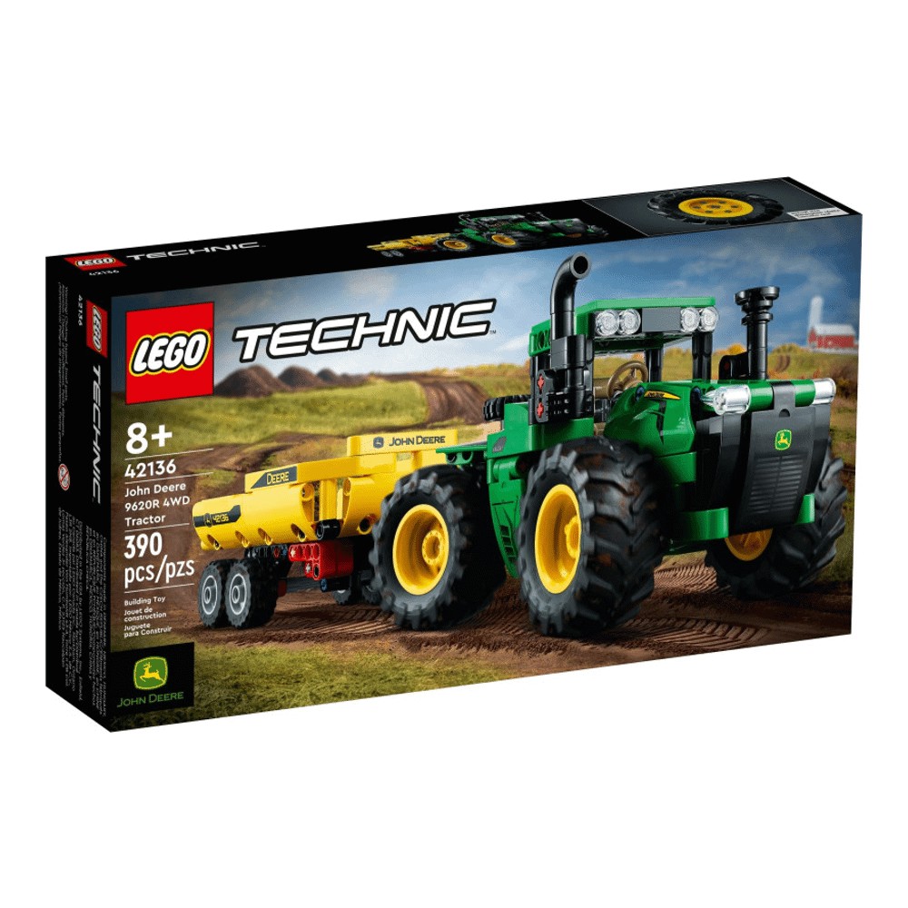 Конструктор LEGO Technic 42136 John Deere 9620R 4WD Трактор конструктор lego technic 42136 john deere 9620r 4wd tractor 390 дет