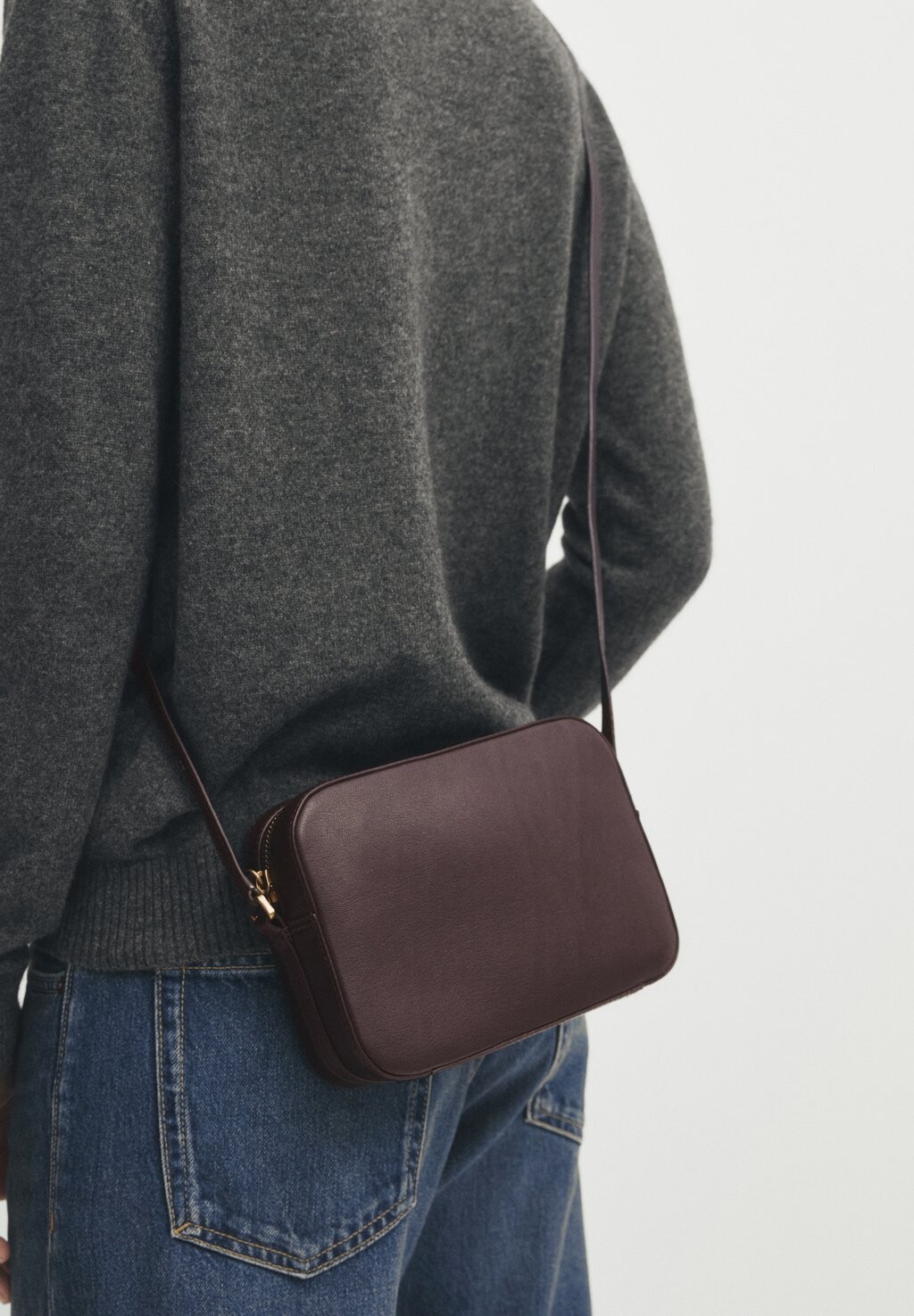

Фотосумка Massimo Dutti, цвет bordeaux