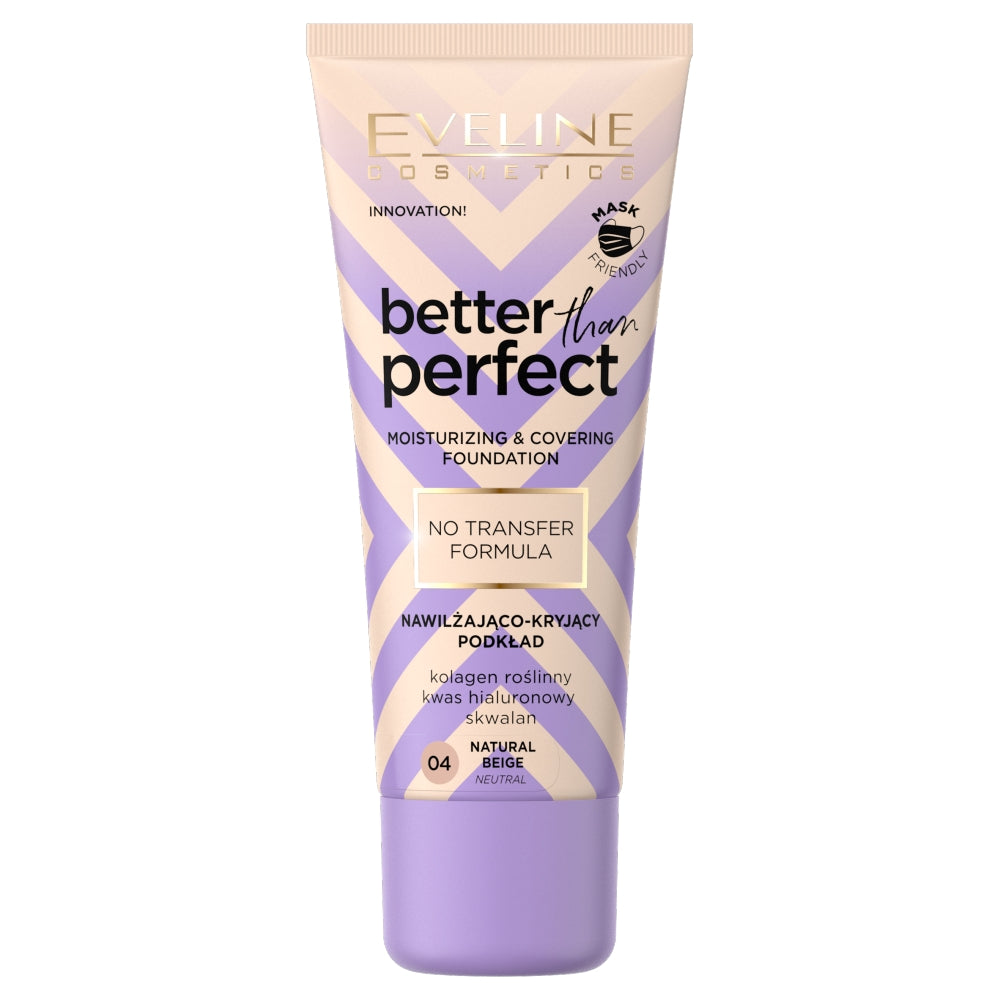 Eveline Cosmetics Увлажняющая и маскирующая тональная основа Better Than Perfect 04 Натуральный Бежевый 30мл