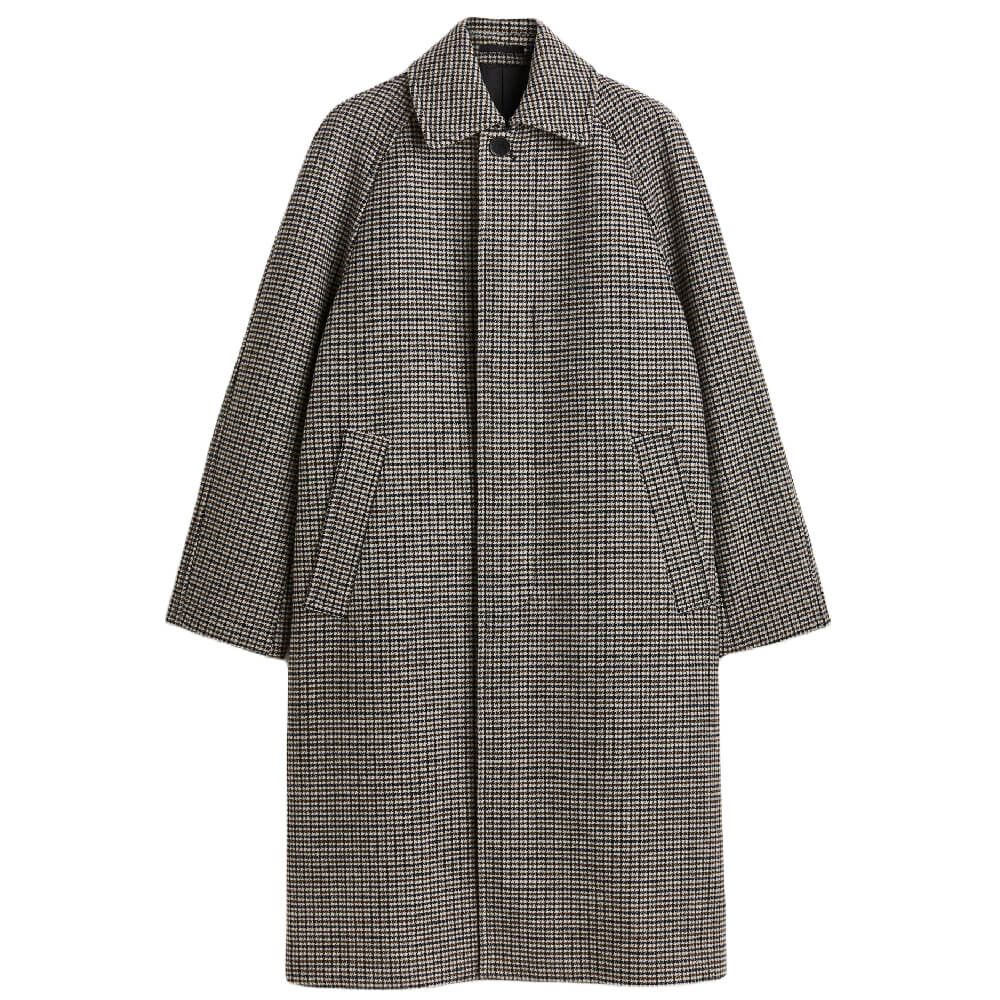 

Пальто H&M Felted Wool-blend Car, коричневый