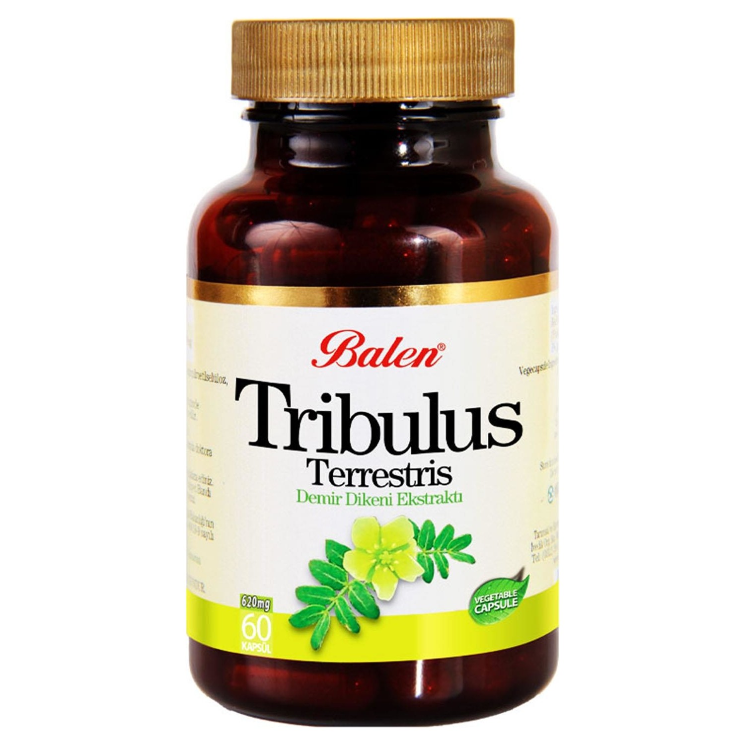 Пищевая добавка Balen Tribulus Terrestris 620 мг, 2 упаковки по 60 капсул