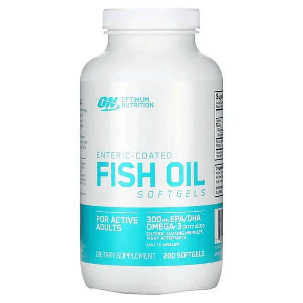 

Кишечнорастворимый рыбий жир, 200 мягких капсул, Optimum Nutrition