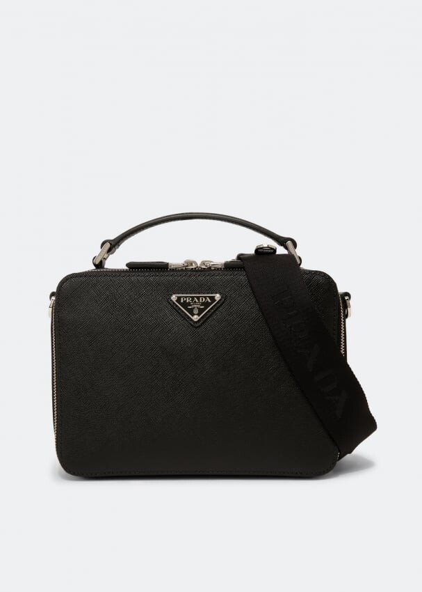 

Сумка PRADA Brique Saffiano leather bag, черный