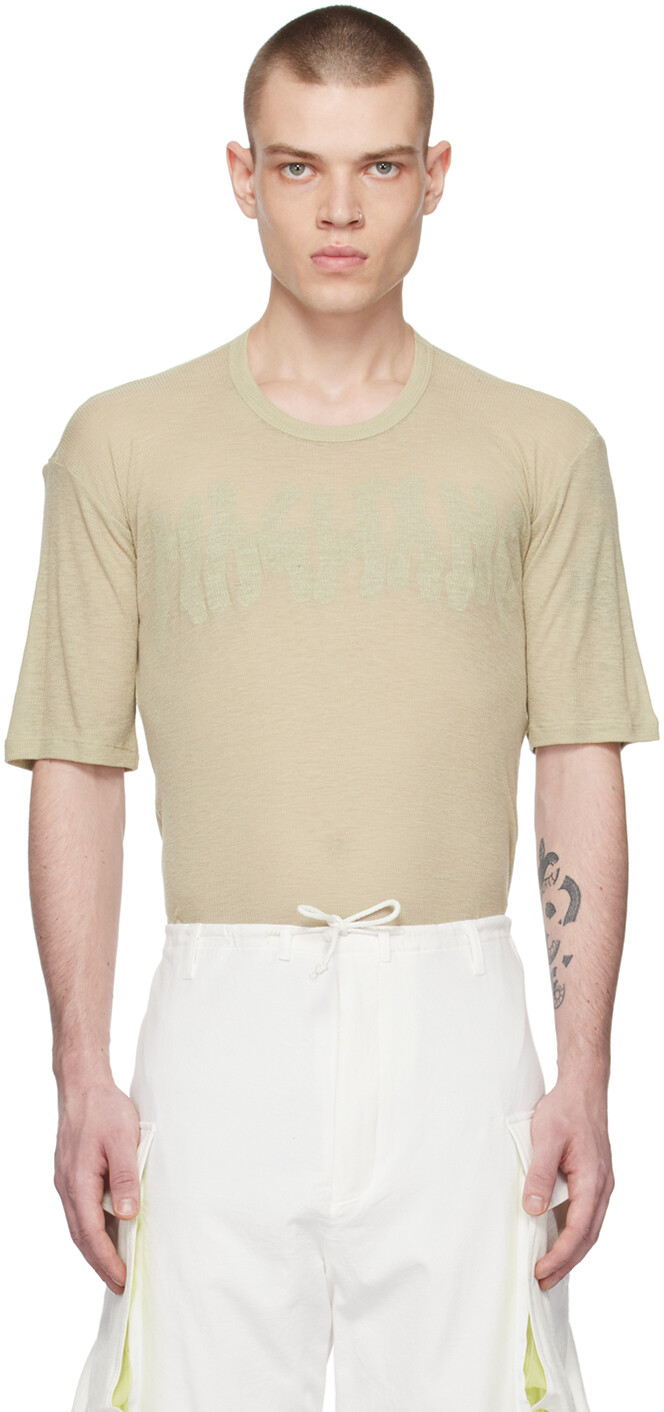 

Beige Serafino T-Shirt Magliano, Серый, Beige Serafino T-Shirt Magliano