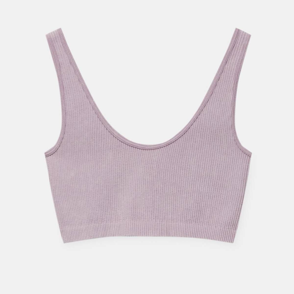 

Кроп-топ Pull&Bear Seamless, сиреневый, Фиолетовый
