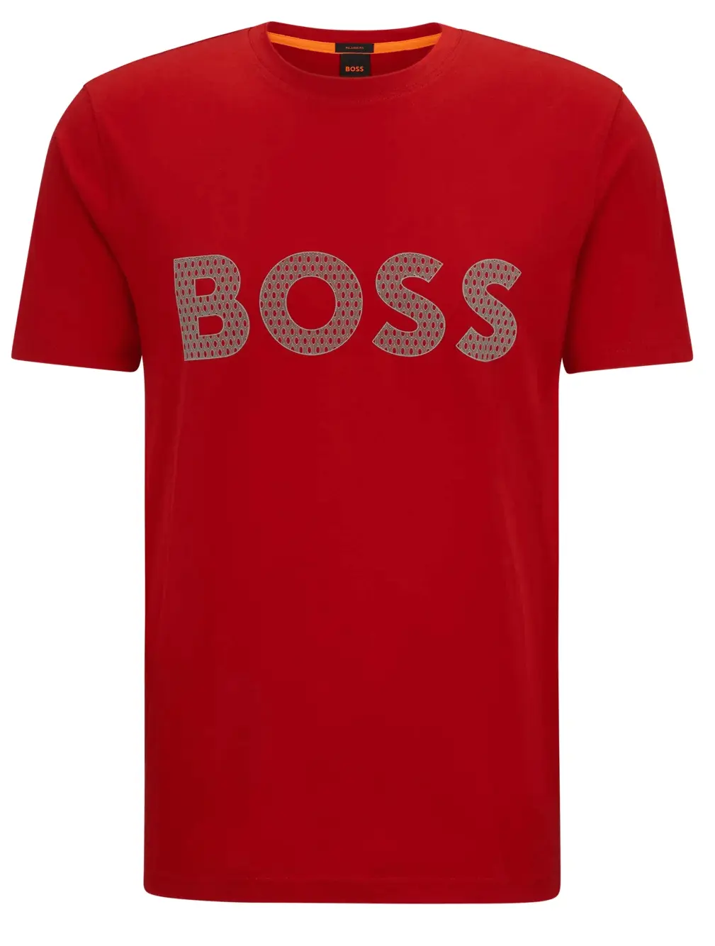 

Футболка Boss Cotton-jersey With Logo Detail, красный