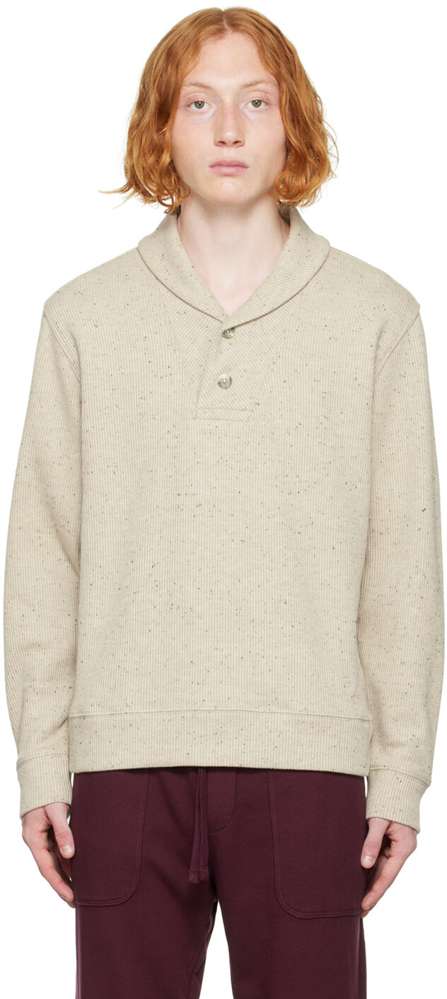 

Бежевый воротник с отложным воротником Henley Vince