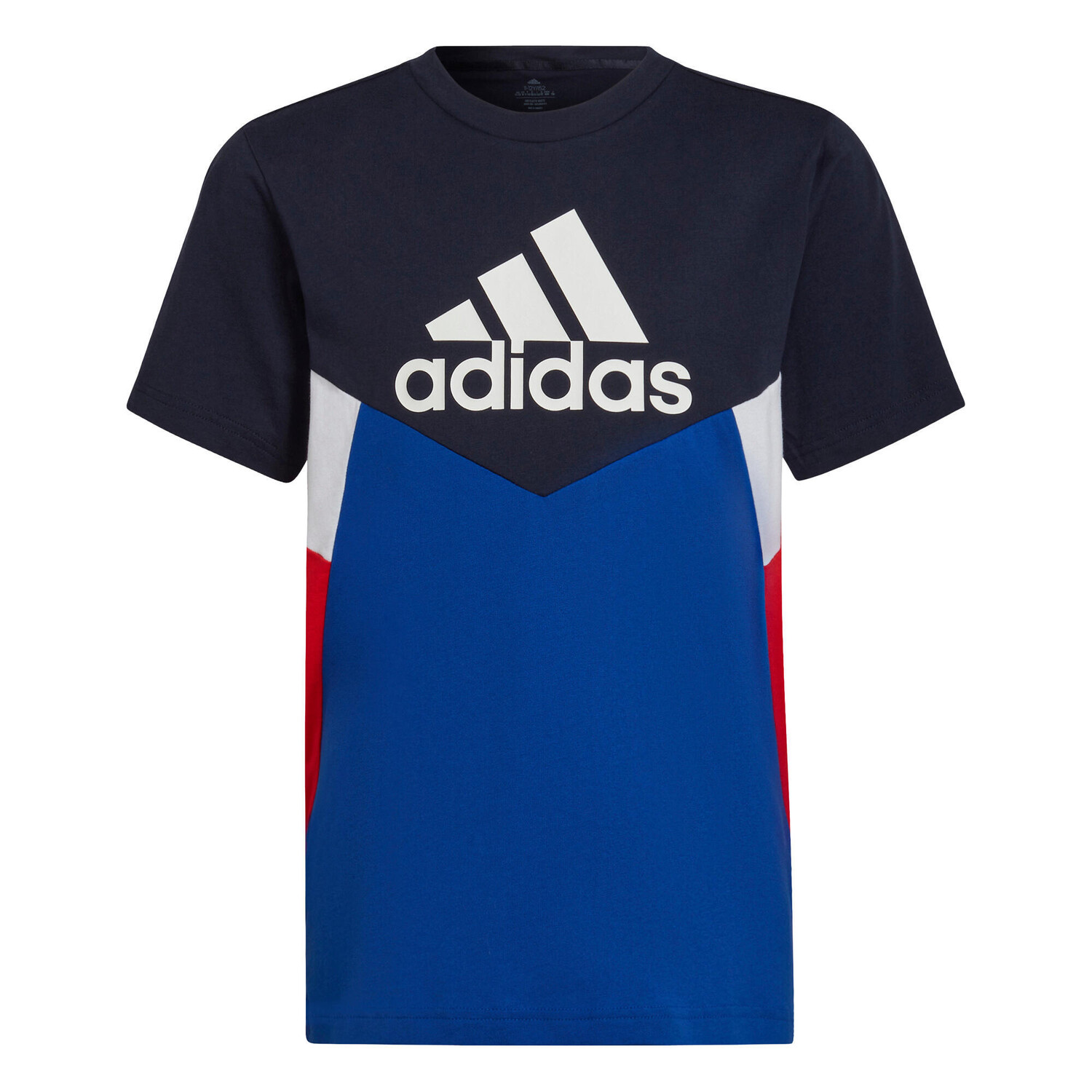 

Футболка Adidas kids хлопок синяя/черная