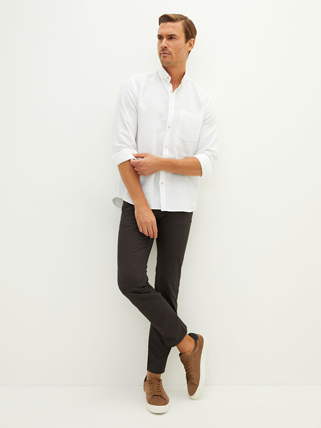 

Текстурированные мужские брюки Slim Fit LCWAIKIKI Classic