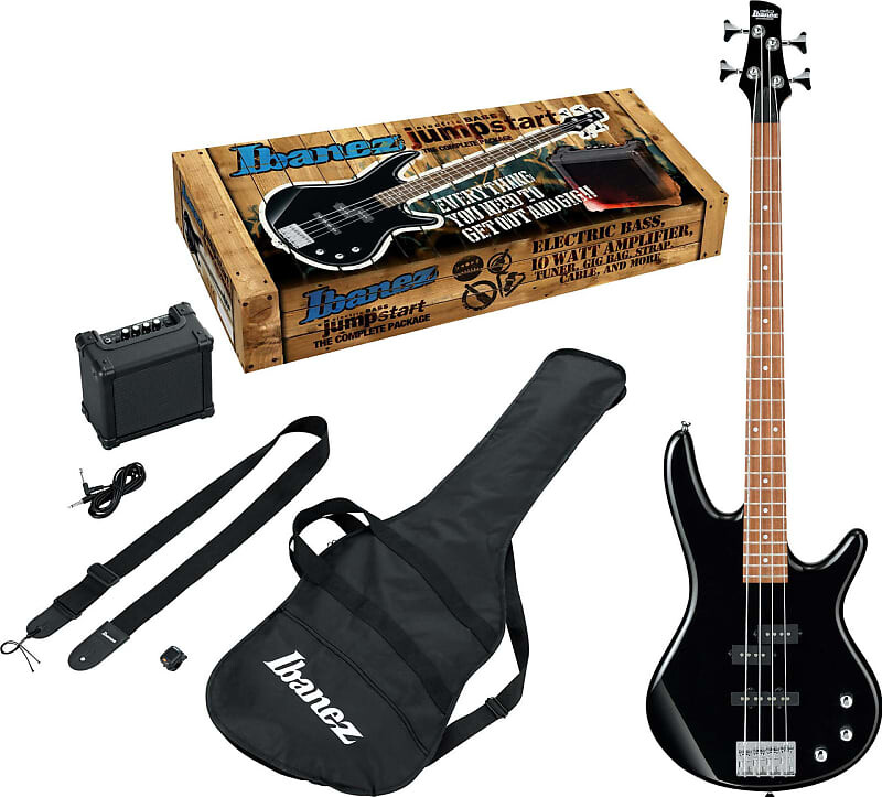 

Ibanez IJSR190NBKN Jumpstart Electric Bass Package (Black Night)