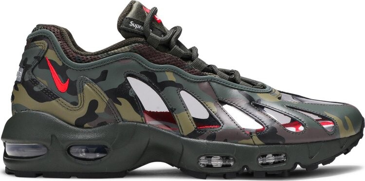 Кроссовки Nike Supreme x Air Max 96 'Camo', зеленый