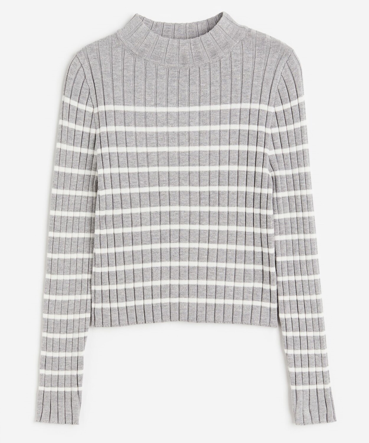 

Джемпер H&M Rib-knit Mock Turtleneck, серый