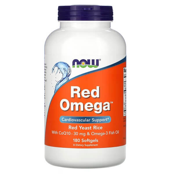 Красная Омега Now Foods, 180 капсул комплекс витаминов и минералов для поддержки сердечно сосудистой системы maxler omega 3 gold в капсулах 120 шт