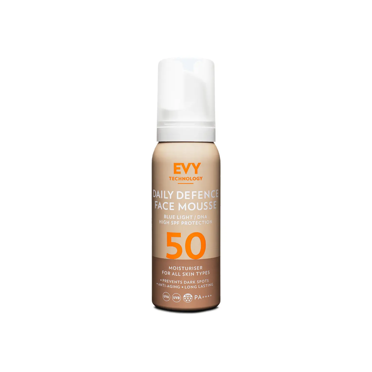 

EVY Technology Daily UV Face Mousse солнцезащитный мусс для лица SPF 50, 75 мл