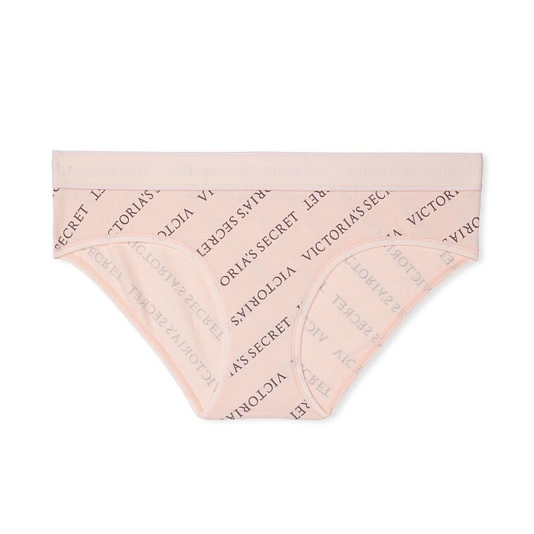 

Трусы Victoria's Secret Logo Cotton Hiphugger, светло-розовый