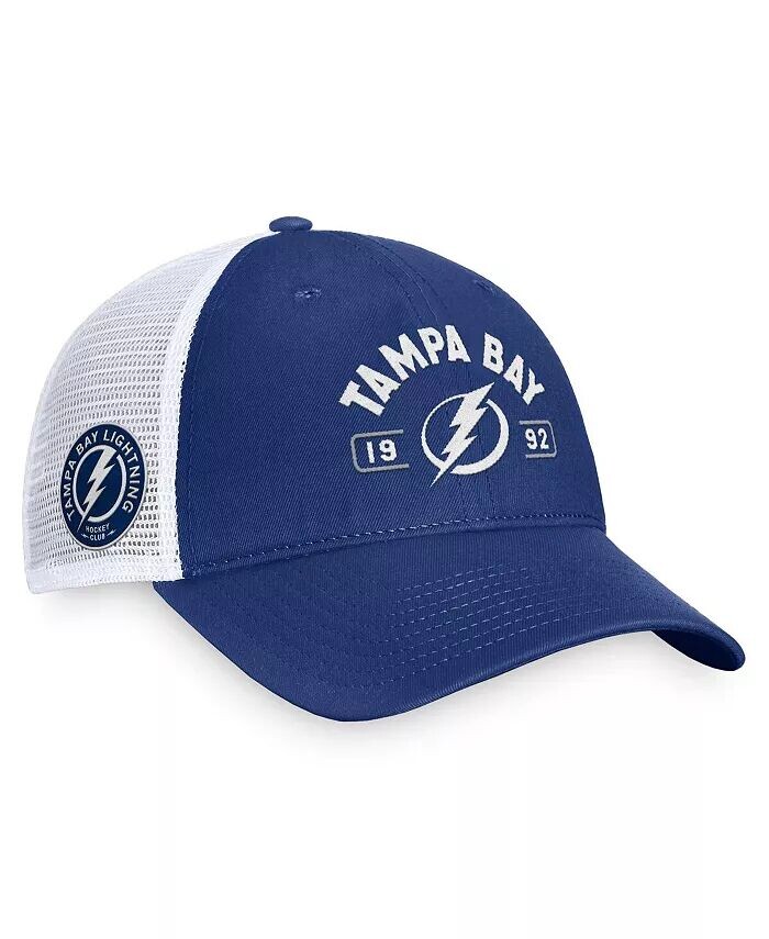 

Мужская регулируемая кепка Tampa Bay Lightning Free Kick Trucker синего/белого цвета Fanatics, синий